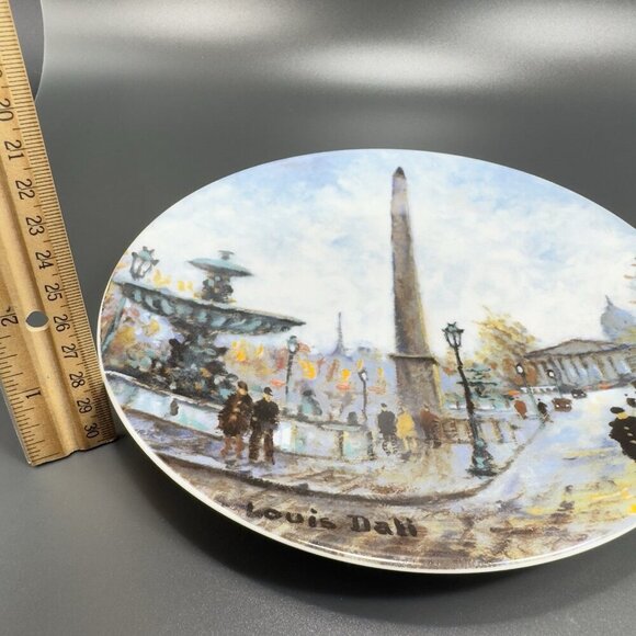 La Place de la Concorde Dish Plate Louis Dali Les Douze Sites Parisiens Ceramic - Picture 3 of 11